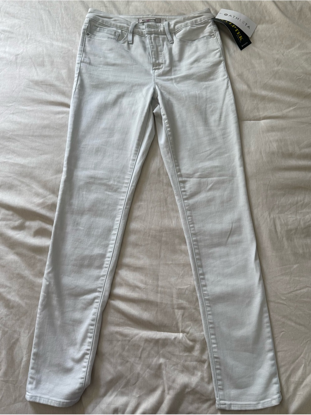 Athleta Sculptek Skinny Jeans Biscayne Wash White Size 8 NWT $118